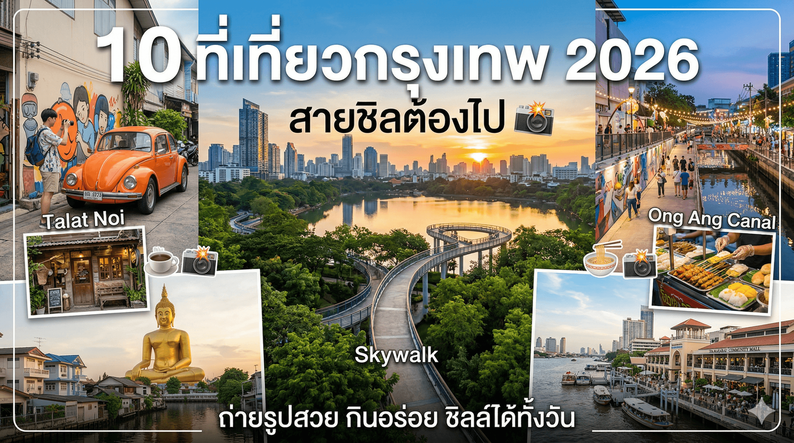 10 ที่เที่ยวกรุงเทพ 2026 สายชิลต้องไป ถ่ายรูปสวย กินอร่อย ชิลล์ได้ทั้งวัน